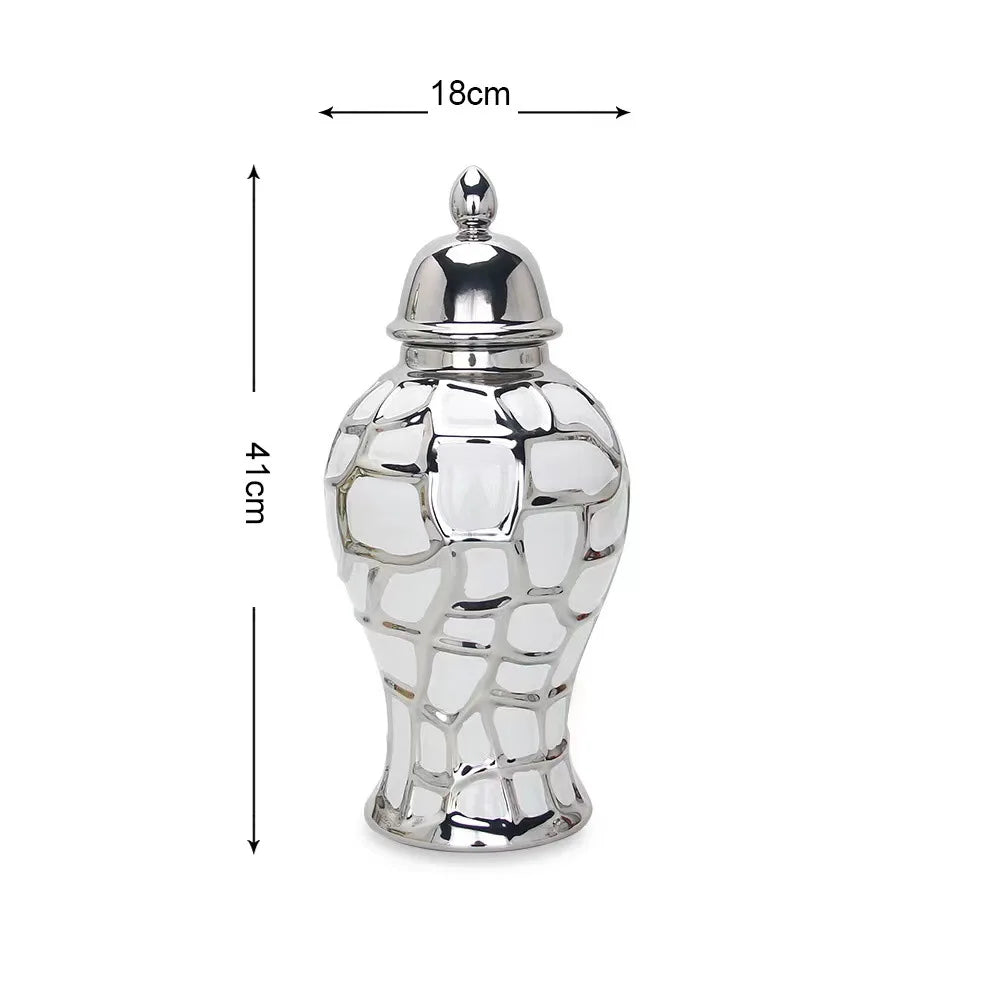 Nordic Ceramic Electroplated Tabletop Vase