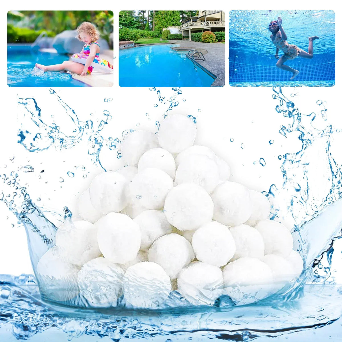 Reusable Swimming Pool Filter Balls – Eco-Friendly Water Purification Media