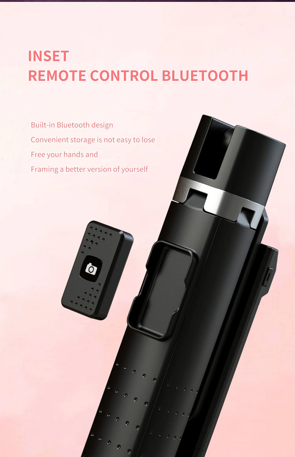 Bluetooth Selfie Stick Tripod with Remote Control