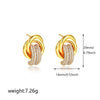 Geometric Gold Plated Huggie Hoop Earrings