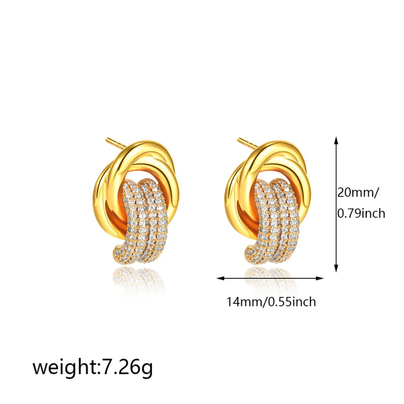 Geometric Gold Plated Huggie Hoop Earrings