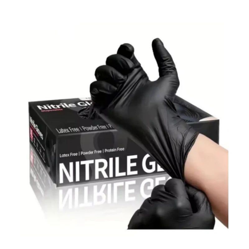 Disposable Black Nitrile Gloves (Multi-Pack)
