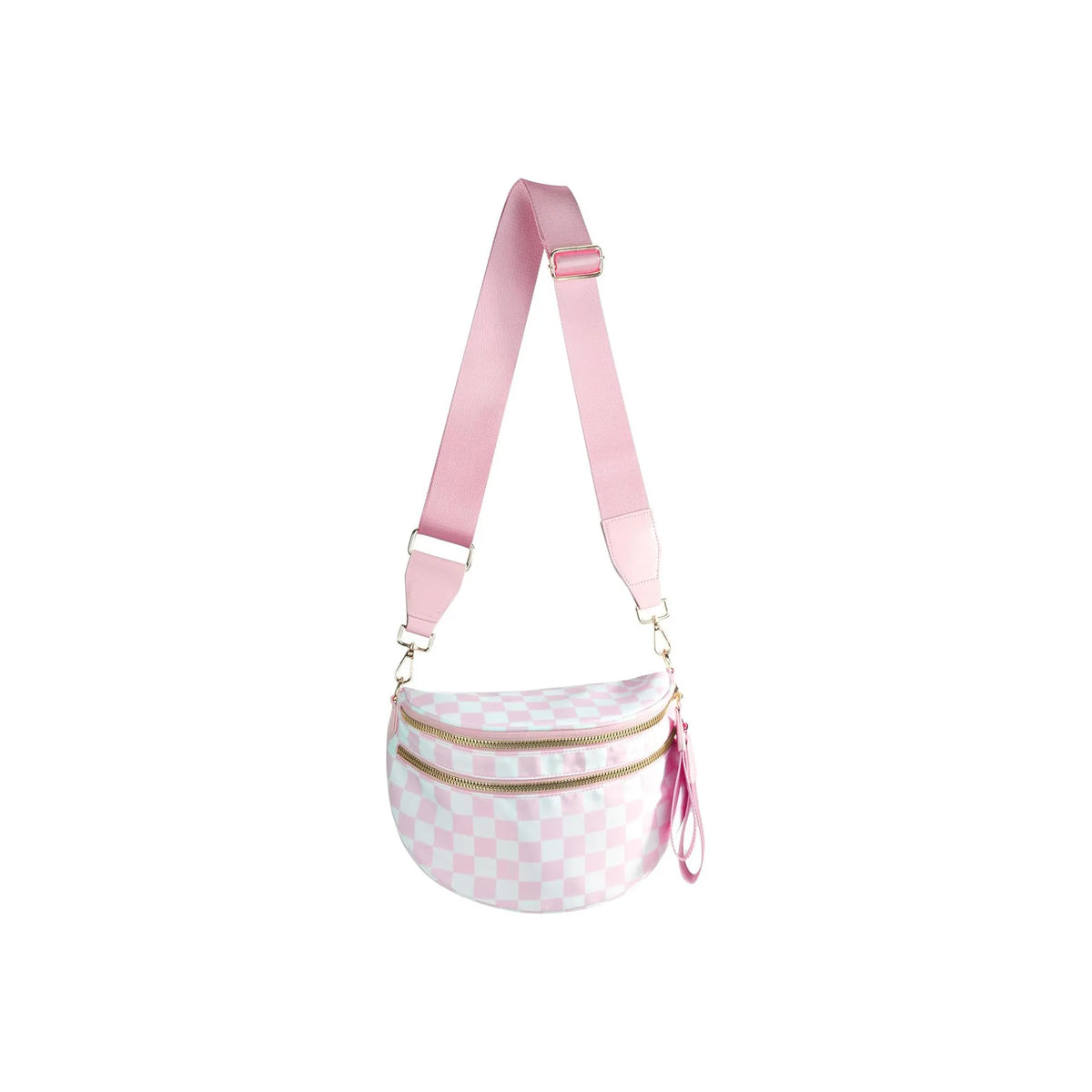 Women's Checkered Multi-Function Crossbody Waist Bag