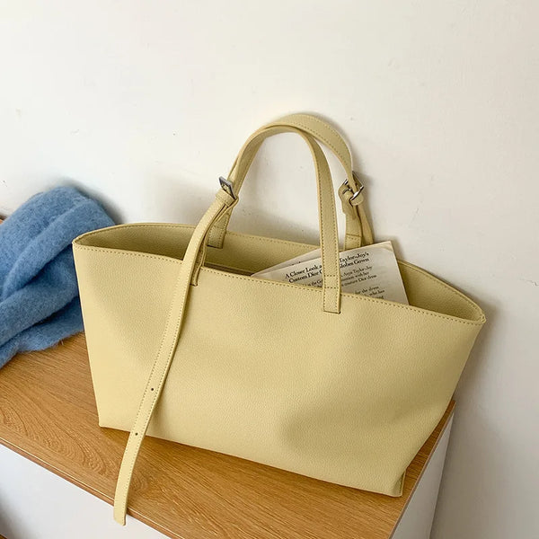 Soft PU Leather Tote Bag for Women – Spacious Everyday Carryall