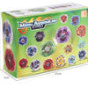 A box of the Metal Gyro Spinning Top Battle Set featuring various colored spinning tops and launchers.