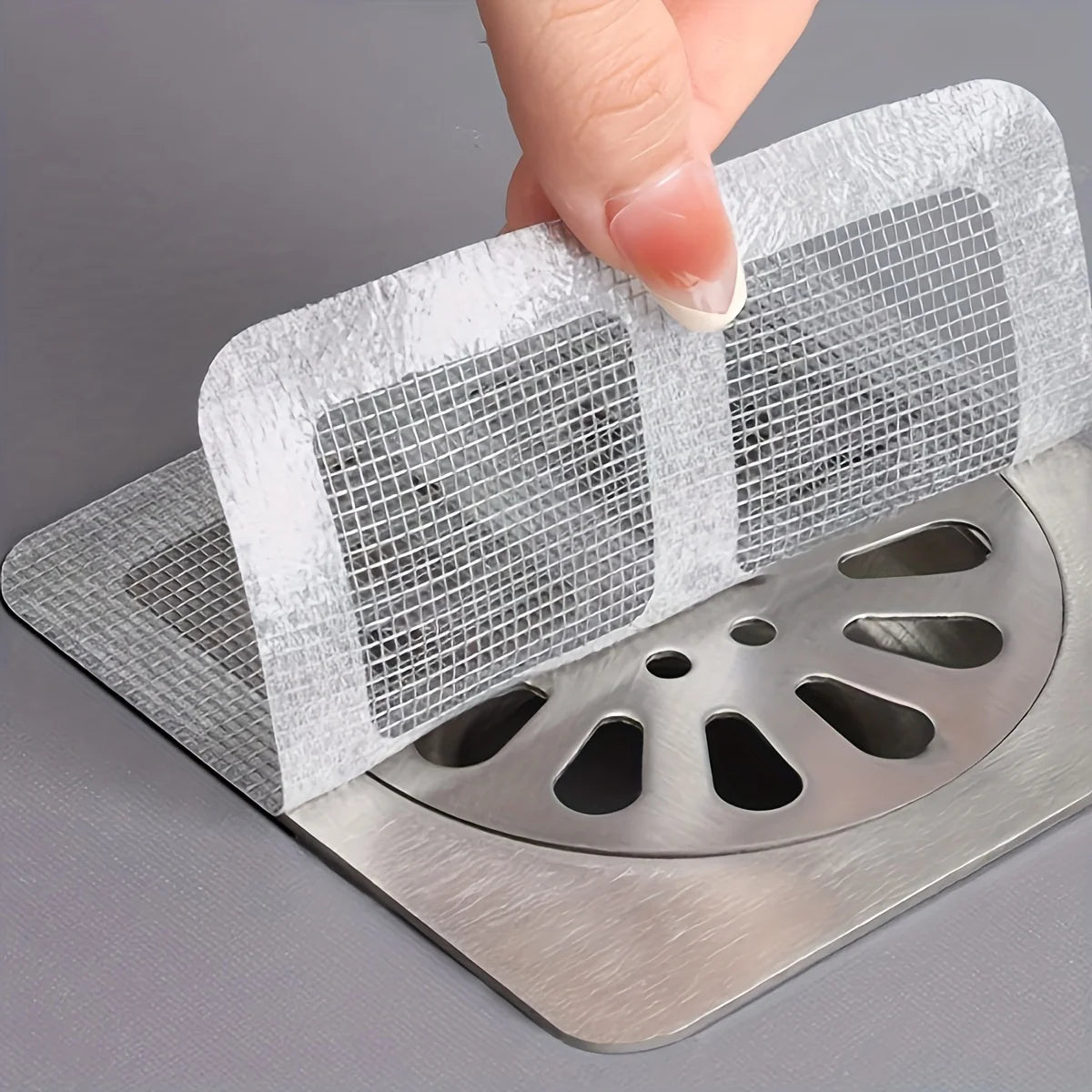 Self-Adhesive Drain Sticker Filter for Hair, Bugs, and Debris