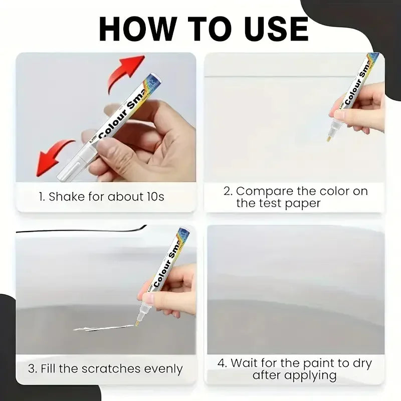 Color-Changing Car Scratch Repair Pen – 2-in-1 Touch-Up Paint Tool