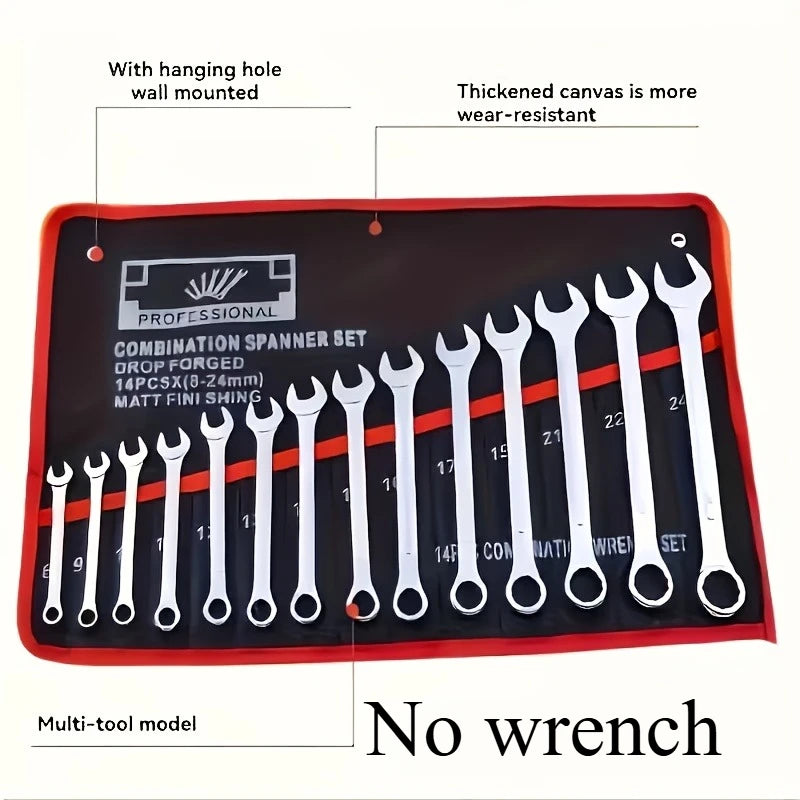 14-Pocket Tool Organizer Roll with Carry Handle