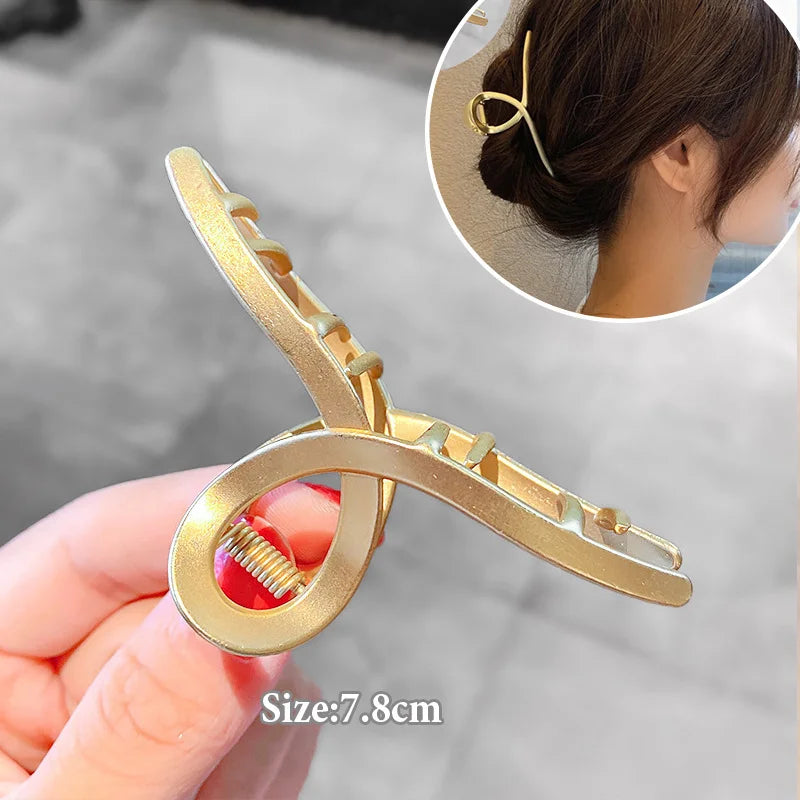Gold S-Shaped Metal Hair Claw