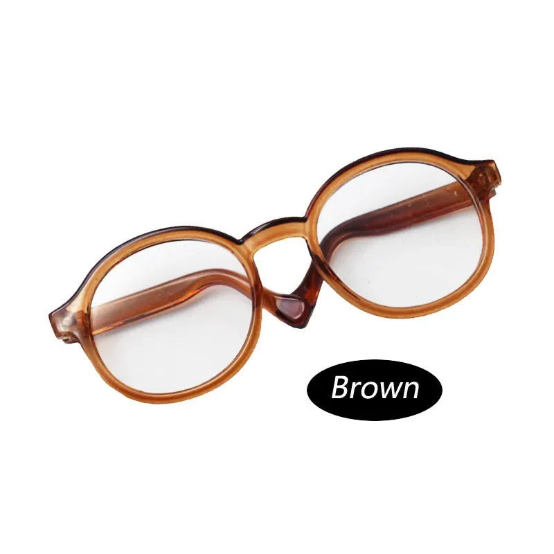 Brown transparent plastic sunglasses for dolls