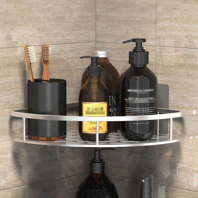 Space Aluminum Corner Bathroom Shelf