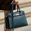 Elegant Genuine Leather Shoulder Bag for Women with Top Handle