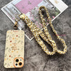 Elegant Gold Keychain Lanyard with Adjustable Neck Strap