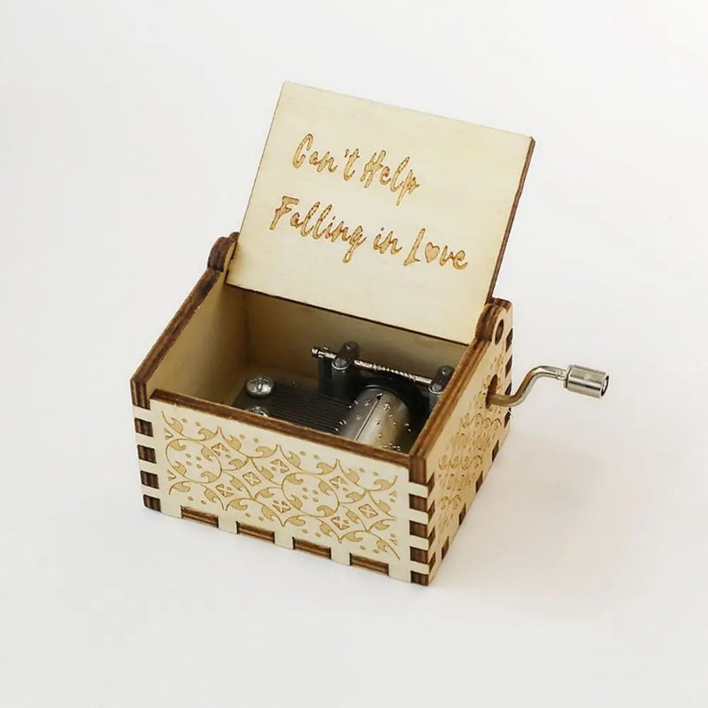 Hand-Cranked Wooden Music Box