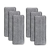 A set of three gray reusable microfiber mop pad replacement heads.