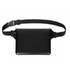Black universal waterproof phone pouch with a strap for swimming, diving, and outdoor use.