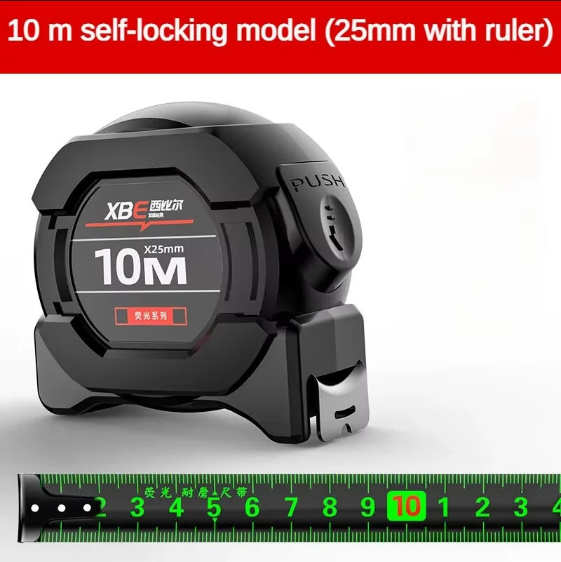 5m Fluorescent Steel Tape Measure with Self-Locking Mechanism