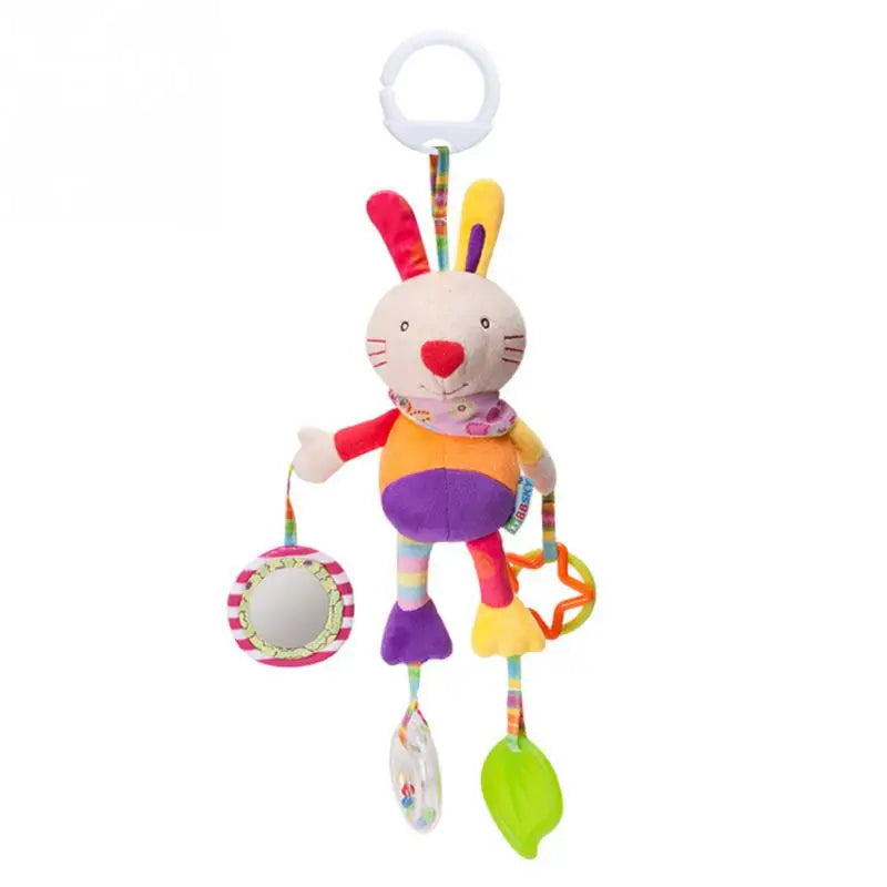 Musical Plush Animal Rattle & Teether Toy for Babies