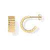 Chunky Gold-Plated Hoop Huggie Earrings