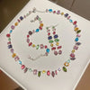 Colorful Crystal Choker Necklace with Gold Plating