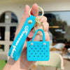 Silicone Beach Basket Keychain Charm