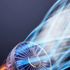 Portable Neck Fan with LED Display and Phone Stand