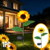 Solar-Powered LED Sunflower Garden Lights