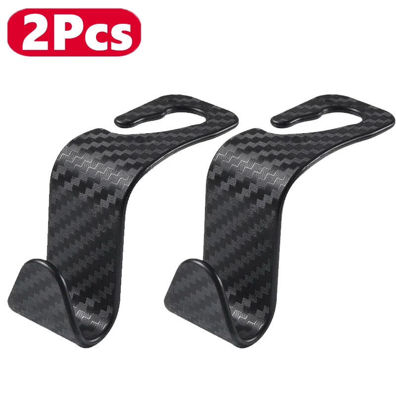 Car Seat Back Hooks with Headrest Hanger for Organizing Bags and Groceries