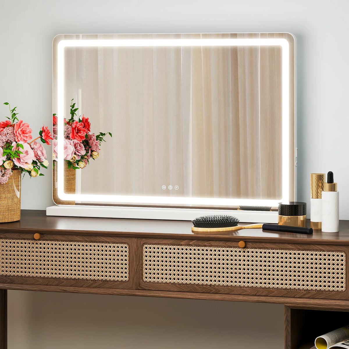 LED Vanity Mirror with Dimmable 3-Color Lighting