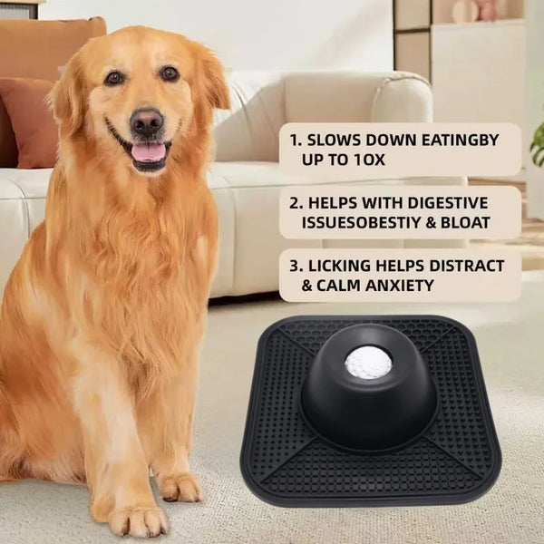 Interactive Slow Feeder Bowl with Suction Base