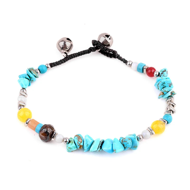 سوار سوار قابل للتعديل من حجر الأفينتوري والعين النمر (Tiger Eye)