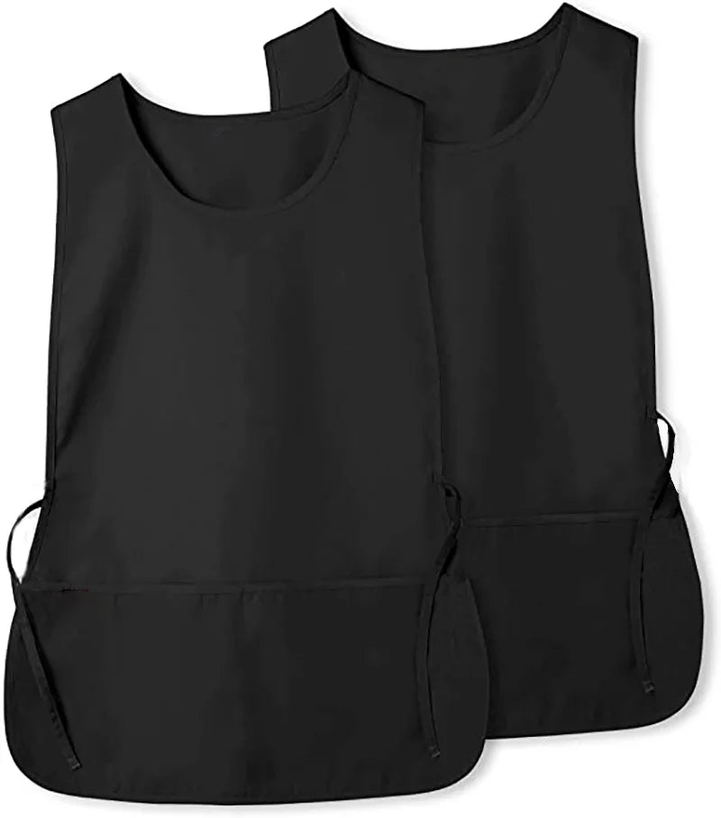 Durable Polyester Vest Apron for Kitchen, Cleaning & Salon Work