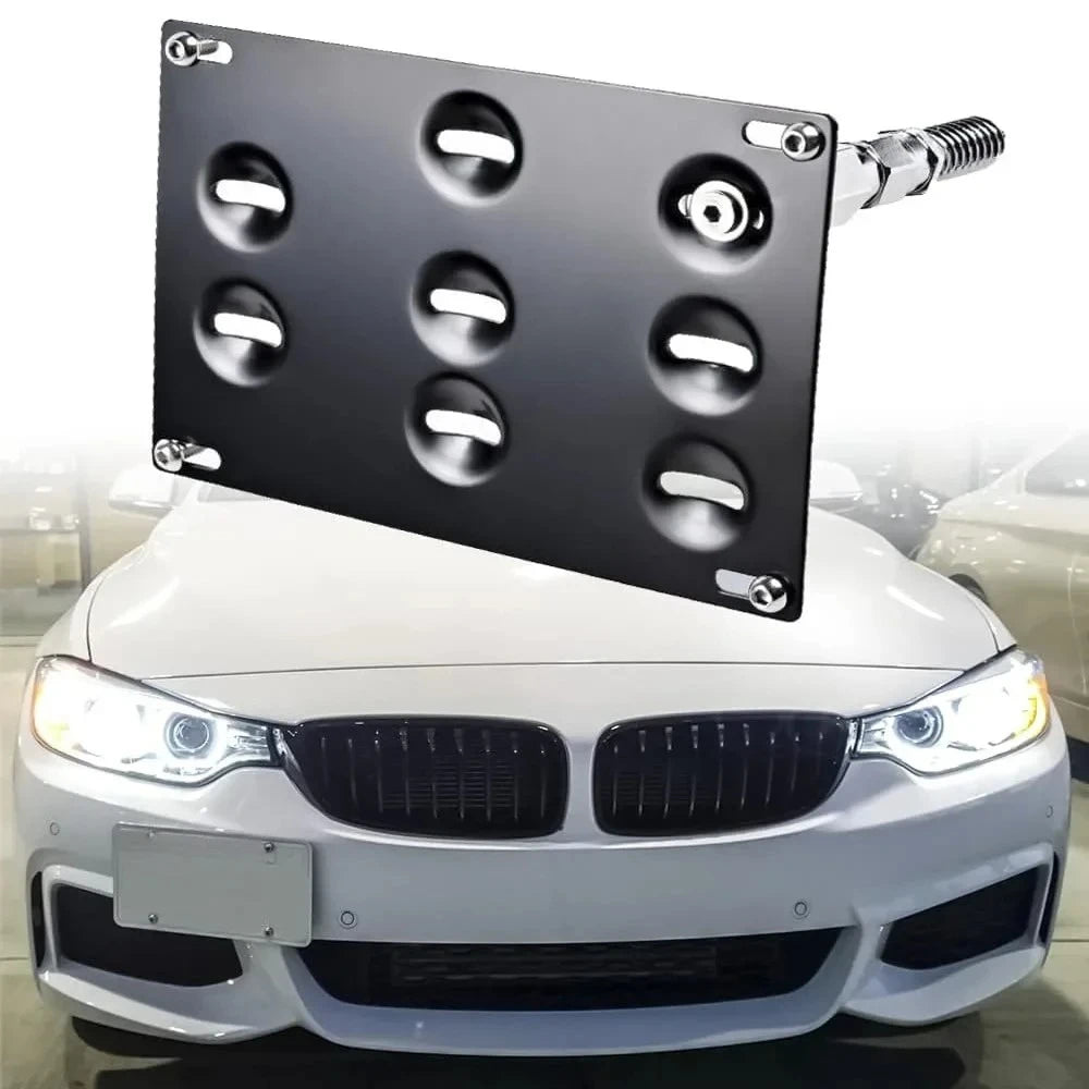 No-Drill Front Tow Hook License Plate Mount for BMW & Mini