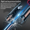 Close-up of a rigid spring pressurization tool demonstrating its impact force on glass.