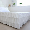 Luxurious Three-Layer Ruffle Waterfall Bed Skirt with Wrap-Around Elastic