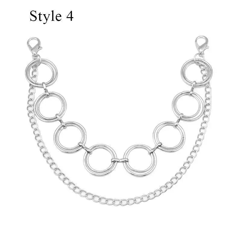 Multi-Layer Metal Pearl Bag Chain