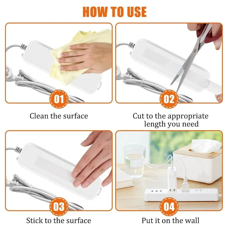 Instrucciones para usar cinta de montaje reutilizable doble cara: limpiar la superficie, cortar la longitud, pegar a la super