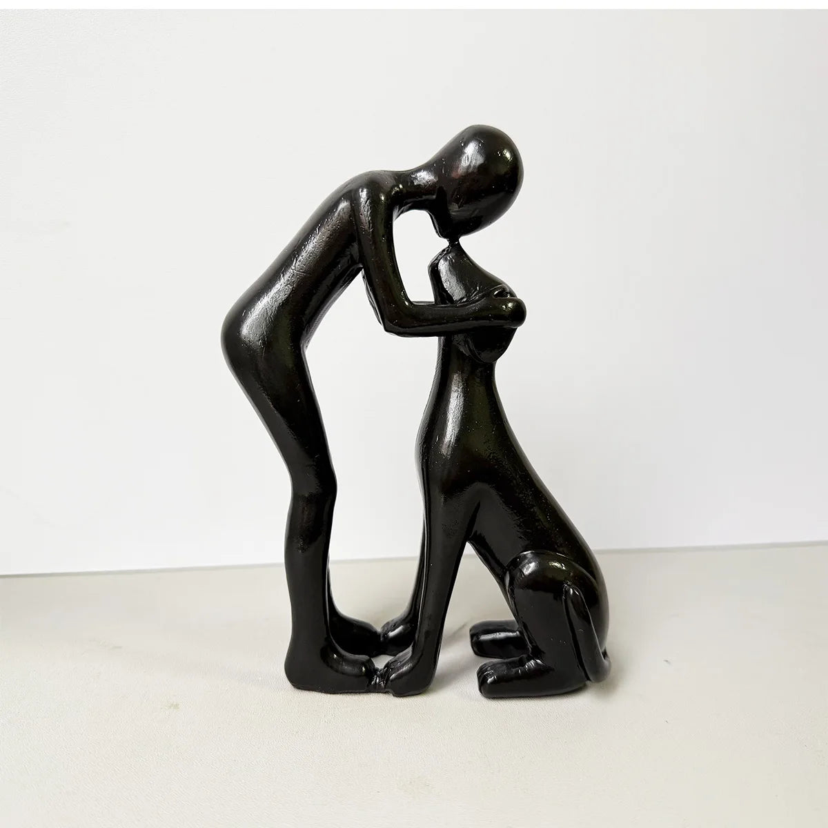 Resin Kissing Puppy Figurine – Warm Pet Lover Decor