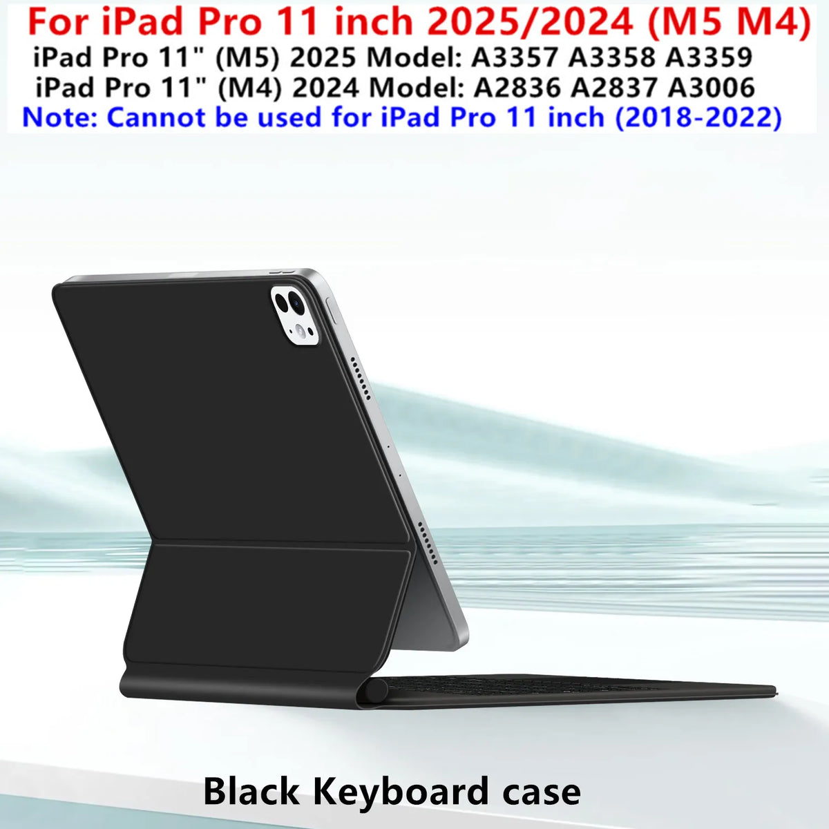 Bluetooth Keyboard Case with Touchpad for iPad Pro, Air & Standard Models