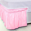 Ruffled Bed Skirt with Elastic Band – No-Lift, Wrinkle-Resistant Design