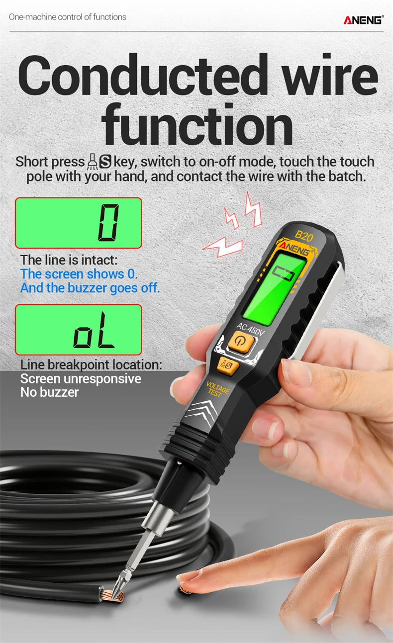 Digital Clamp Meter with Non-Contact Voltage Tester