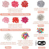Complete Acrylic Bead Keychain Making Kit with Heart Beads & Rings
