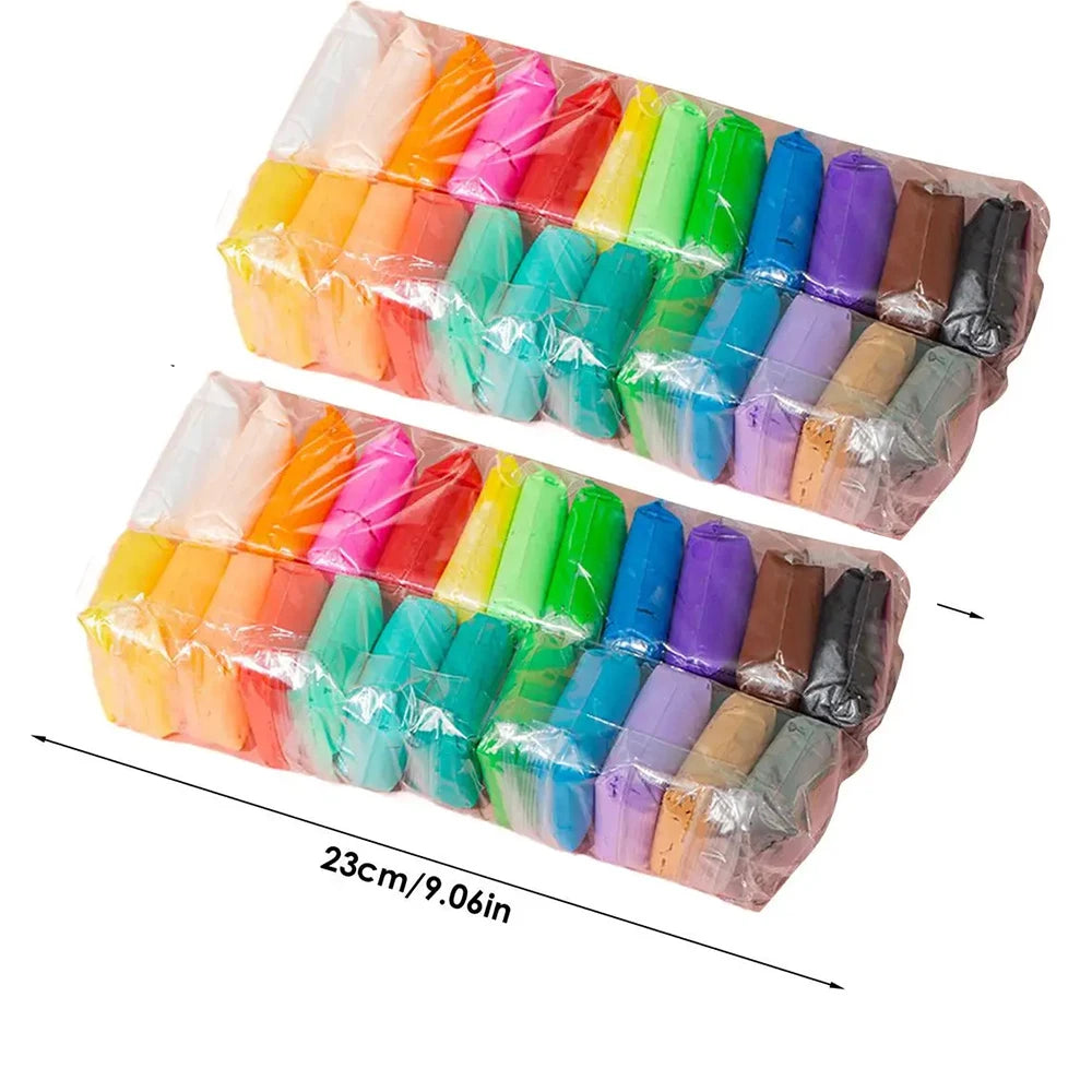 36-Color Air Dry Modeling Clay Kit with Sculpting Tools