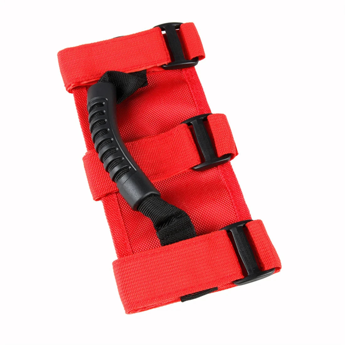 Red non-slip Oxford roll bar grab handles for Jeep Wrangler roll bars