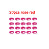 20 pieces of rose red fuzzy wiggly worm magic trick with an invisible string