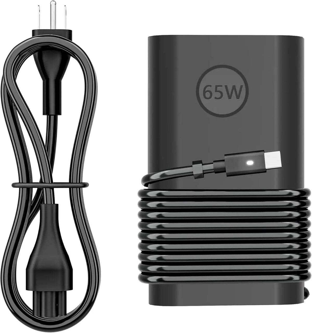 65W USB-C Laptop Charger for Dell Latitude, XPS, and Chromebook