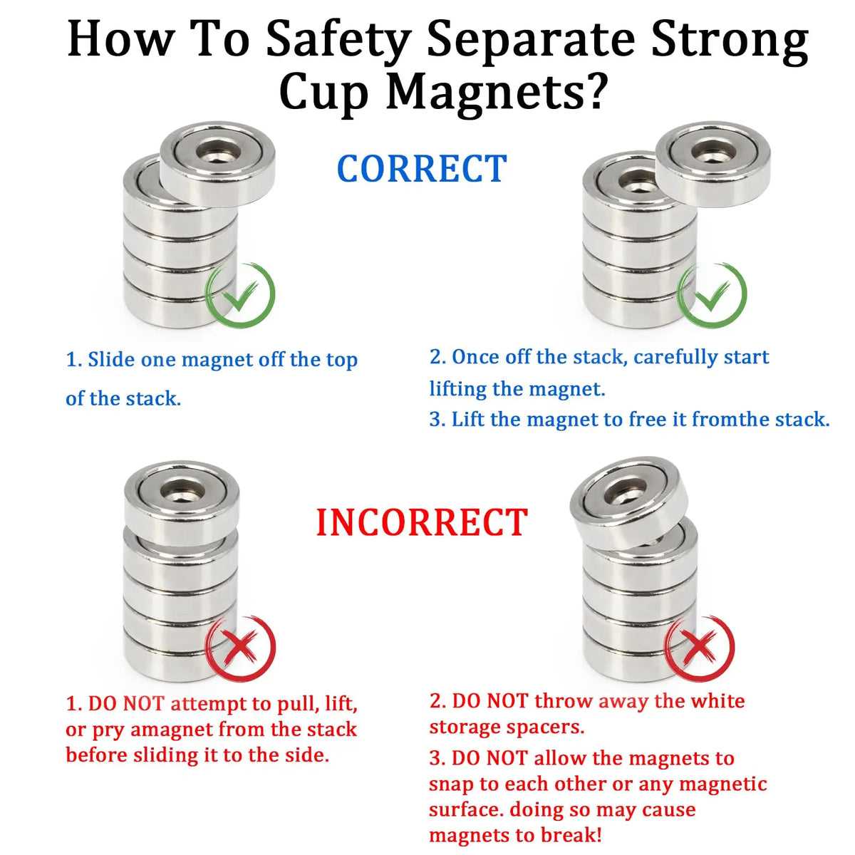 Countersunk Neodymium Disc Magnets with Center Hole