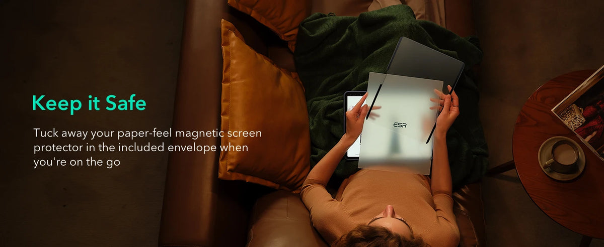 Magnetic Paper-Feel Screen Protector for iPad (2-Pack)