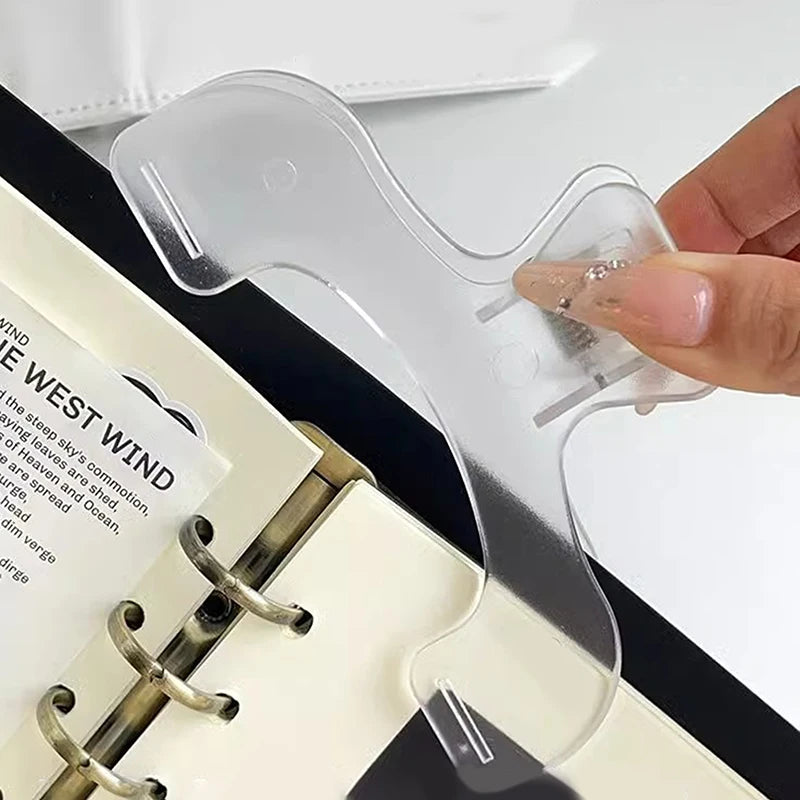 Frosted Transparent Book Page Holder Clip