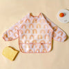 Waterproof Long-Sleeve Baby Bib with Catch-All Pocket